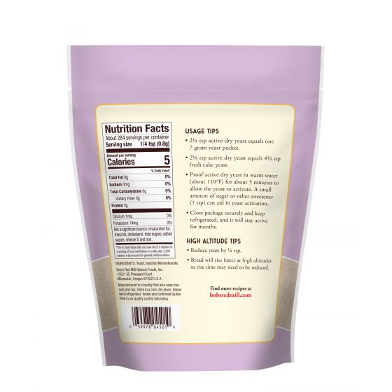 Bob's Red Mill Active Dry Yeast -  Case of 5 - 2