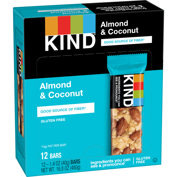 KIND Fruit & Nut Bars, Almond & Coconut - 1