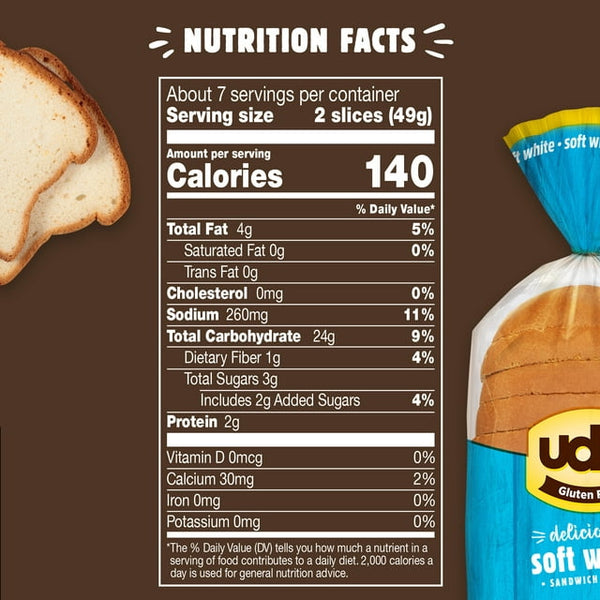 Udi's Soft White Bread 12 Oz - 4
