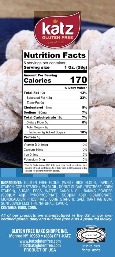Katz Gluten Free Powdered Donut Holes - 7