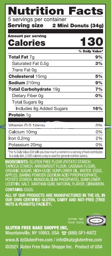 Katz Grain Free Mini Donuts, Apple Cinnamon - 4