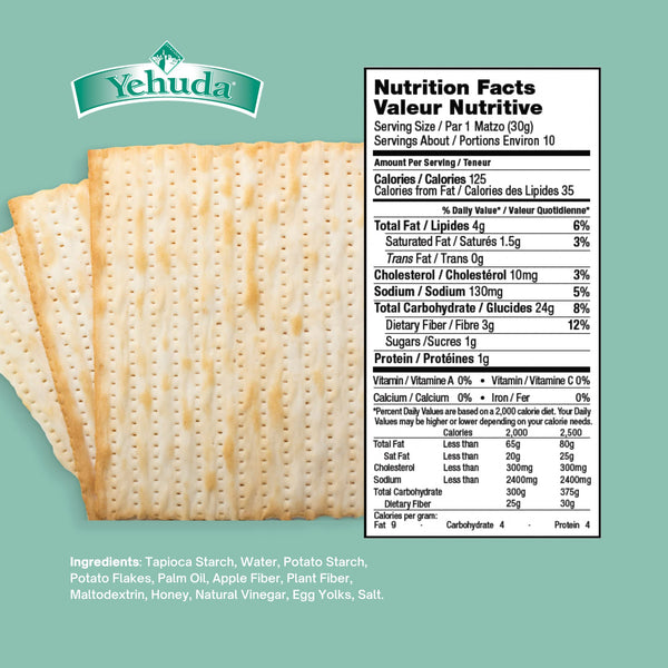 Yehuda Matzos Matzo Squares, Fiber Enriched - 3