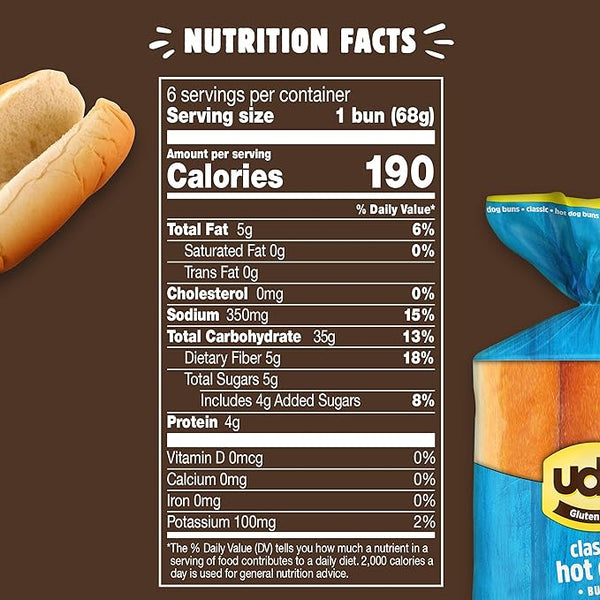 Udi's Classic Hotdog Buns - 4
