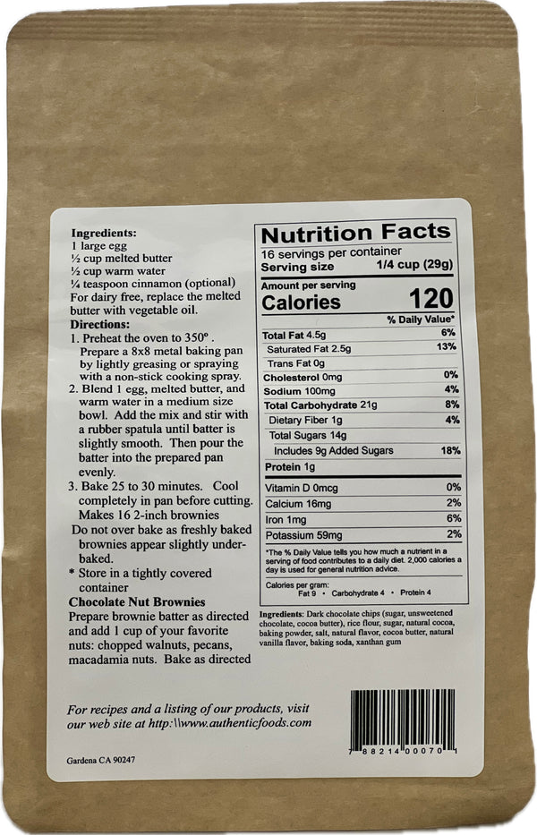 Authentic Foods Double Chocolate Brownie Mix - 2