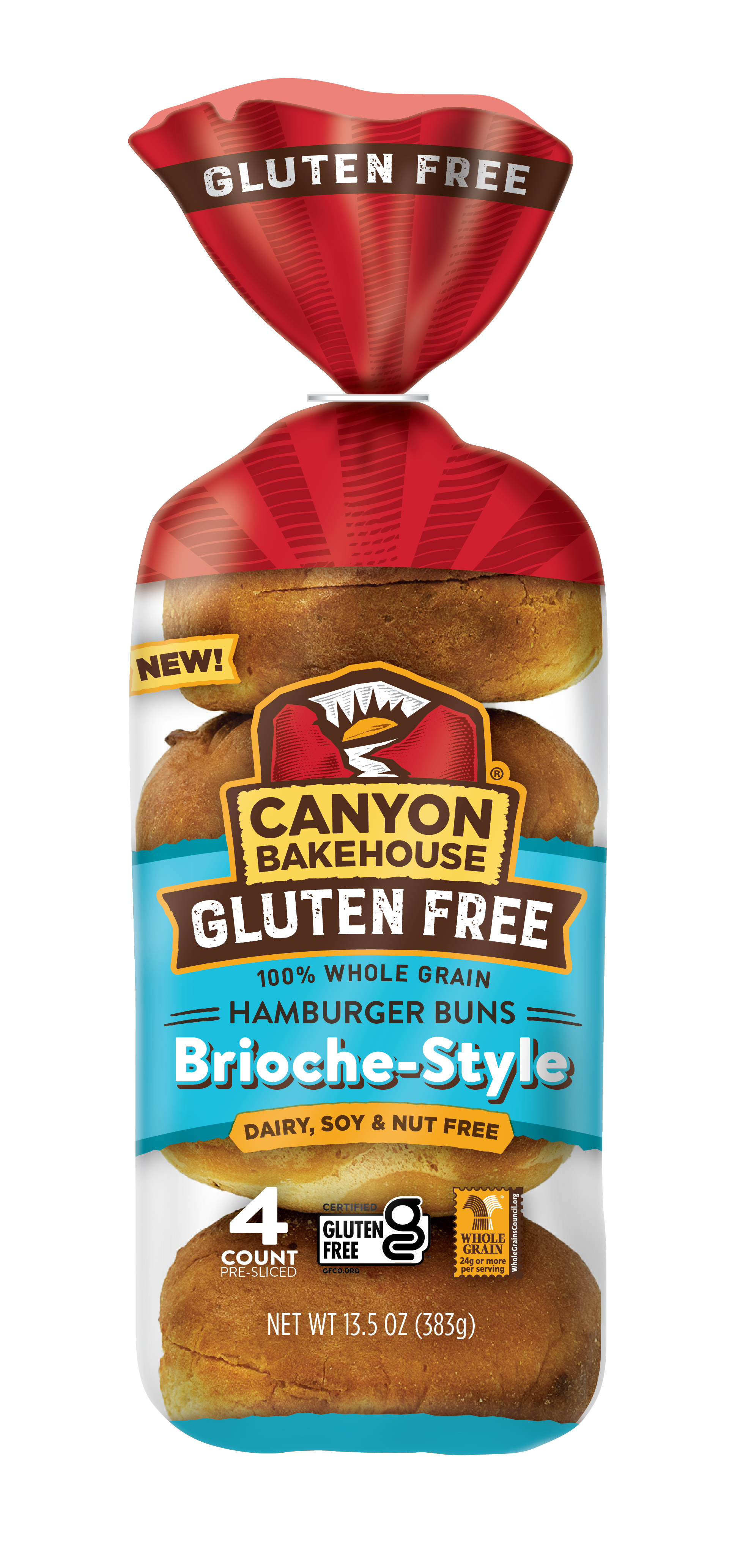 Canyon Bakehouse Brioche Style Hamburger Buns | GlutenFreePalace