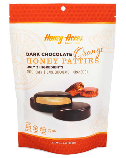 Honey Acres Dark Chocolate ORANGE Chocolate Truffle Honey Patties