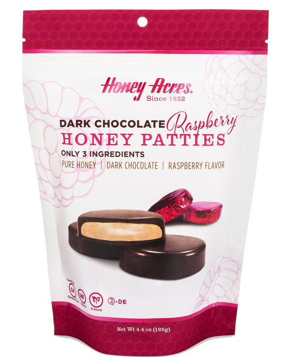 Honey Acres Dark Chocolate RAPSBERRY Chocolate Truffle Honey Patties - 1