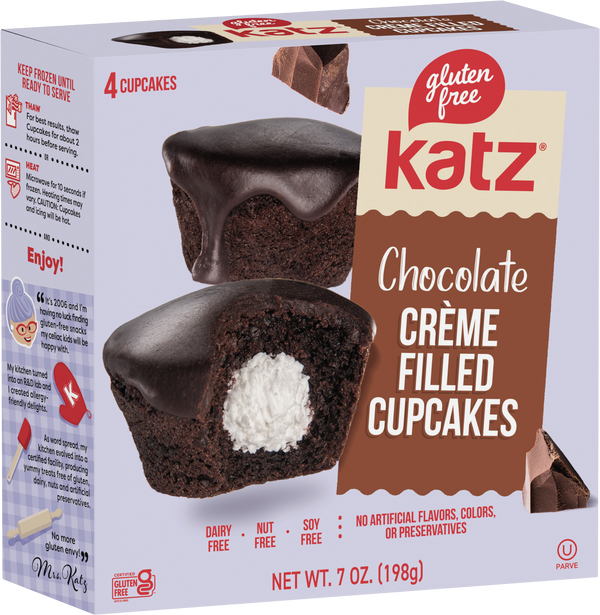 Katz Creme Filled Cupcakes, Chocolate - 1