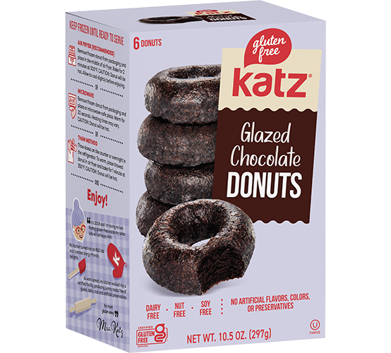 Katz Gluten Free Glazed Chocolate Donuts - 1