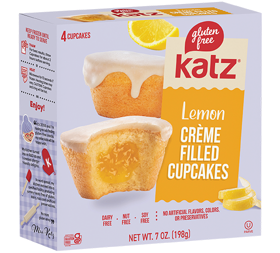 Katz Creme Filled Cupcakes, Lemon - 1