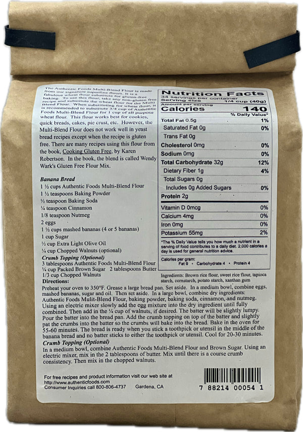 Authentic Foods Multi-Blend Flour 25 lbs. - 2