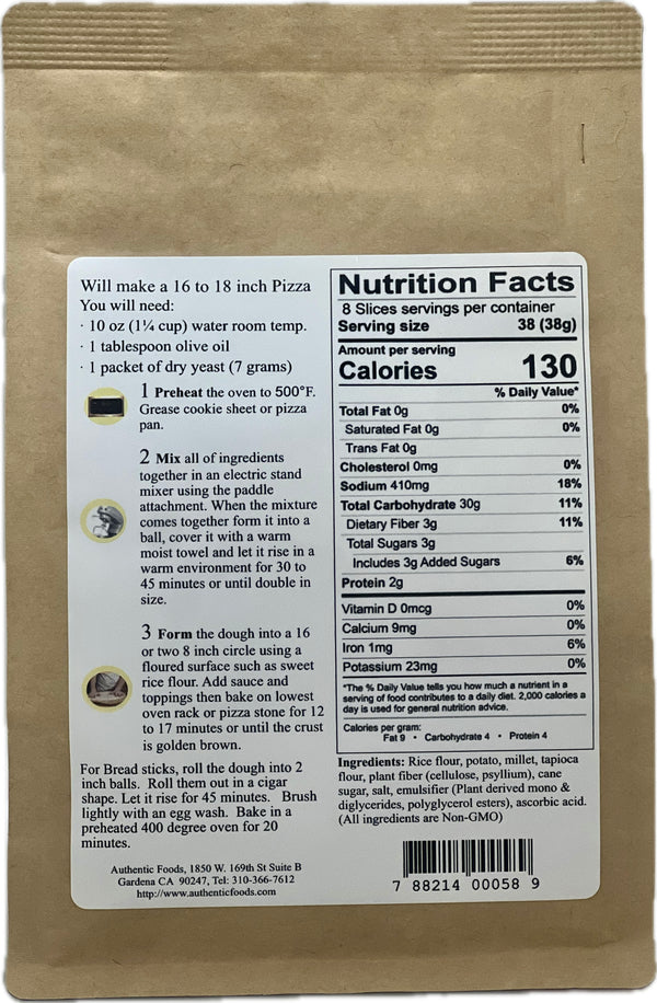 Authentic Foods Pizza Crust Mix - 2