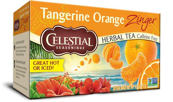 Celestial Seasonings Tangarine Orange Zinger Herbal Tea (6 Boxes) - 1