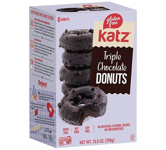 Katz Gluten Free Triple Chocolate Donuts - 1