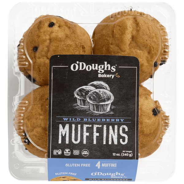 O'Doughs Muffins, Wild Blueberry - 1
