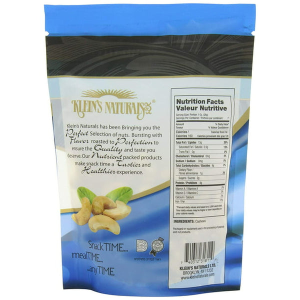 Klein's Naturals Deluxe Dry Roasted Cashews, UnSalted - 2