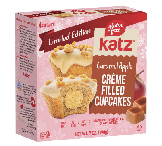 Katz Creme Filled Cupcakes, Caramel Apple - 1