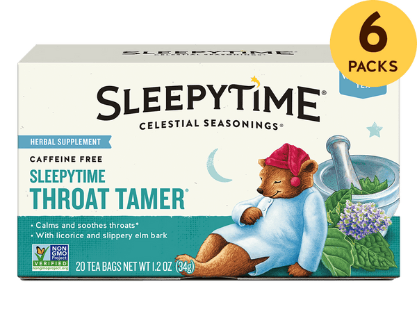 Celestial Seasonings Sleepytime Throat Tamer Wellness Tea (6 Boxes) - 1