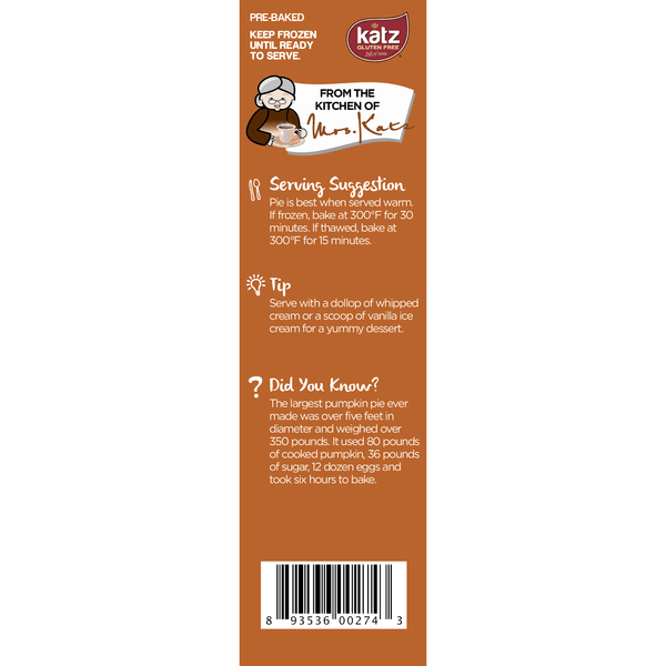 Katz Gluten Free Pumpkin Pie - 5