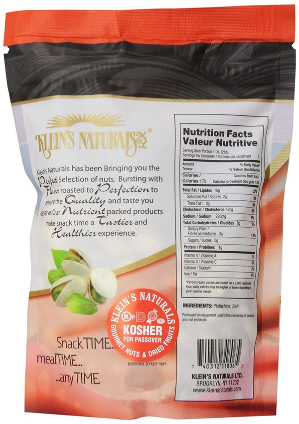 Klein's Naturals Gourmet Pistachios, Roasted and Salted - 2