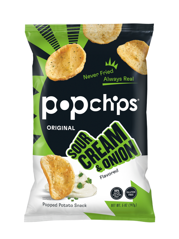 Popchips, Gluten Free Sour Cream & Onion, 5 Oz Bag (Case of 12) - 1