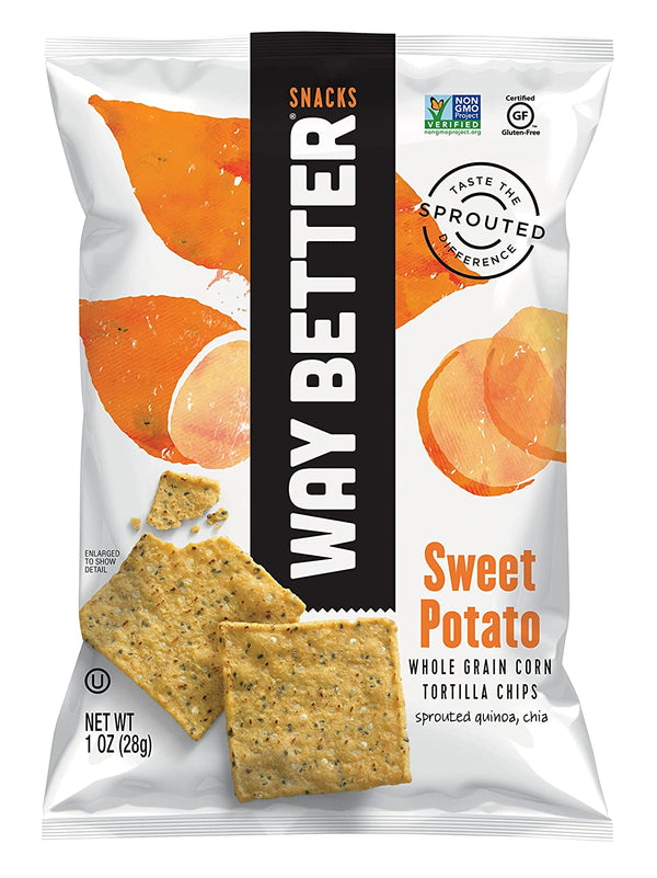 Way Better Snacks, Sweet Potato Tortilla Chips - 1oz Bags - 1