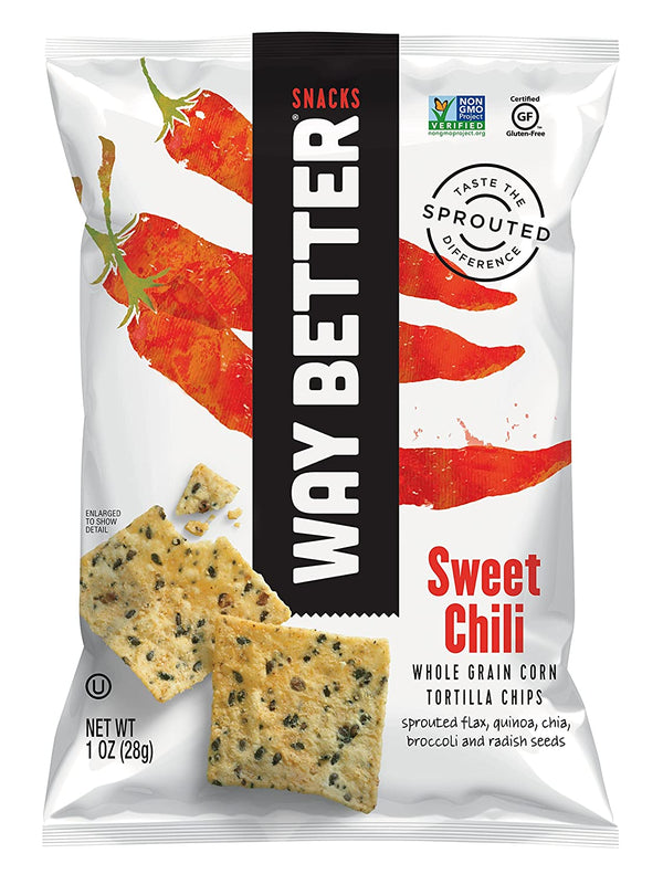 Way Better Snacks, Sweet Chili Tortilla Chips - 1oz Bags - 1