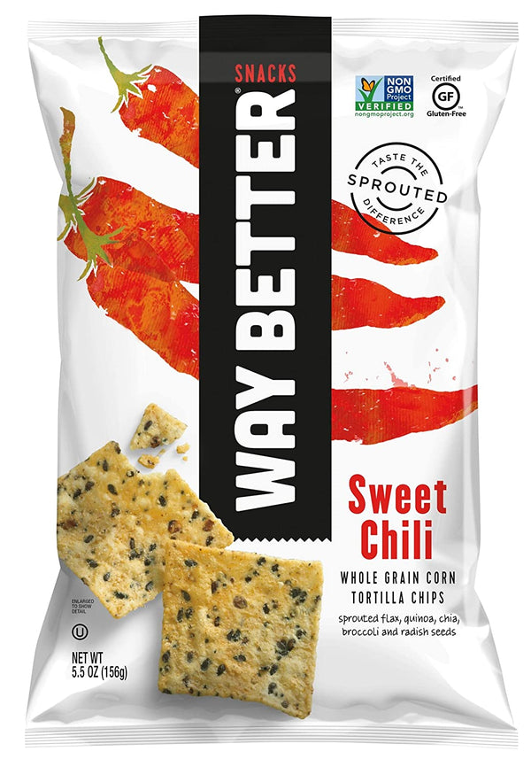 Way Better Snacks, Sweet Chili Tortilla Chips - 5.5oz Bags - 1
