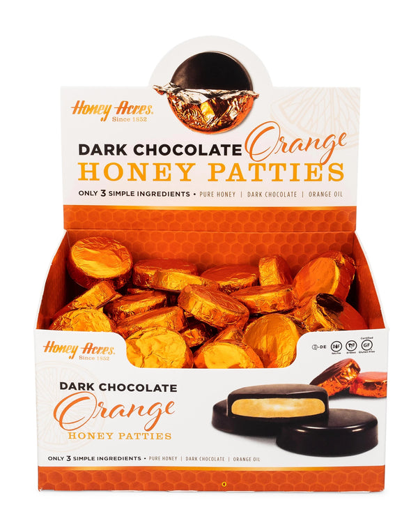 Honey Acres Dark Chocolate ORANGE Chocolate Truffle Honey Patties - 2