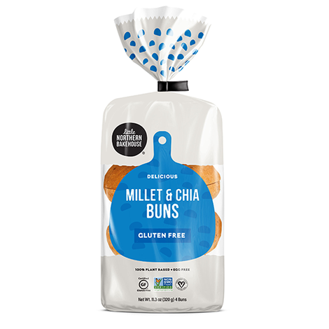 Little Northern Bakehouse Burger Buns, Millet & Chia - 1