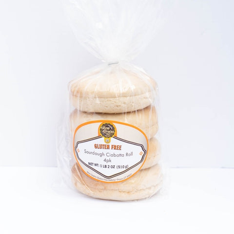 New Grains Gluten Free Sourdough Ciabatta Rolls, 4 Coun (3 Packs Per Case)