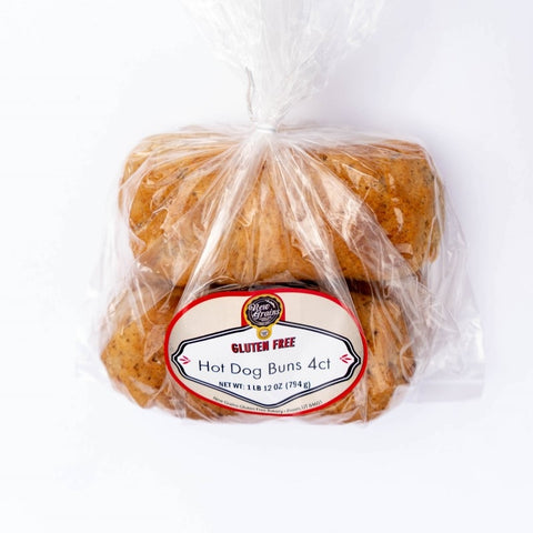 New Grains Gluten Free Hot Dog Buns, 4 Count (3 Packs Per Case)