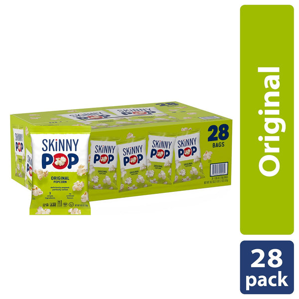Skinny Pop Gluten Free Popcorn .65 oz bags - 28 per Box - 5