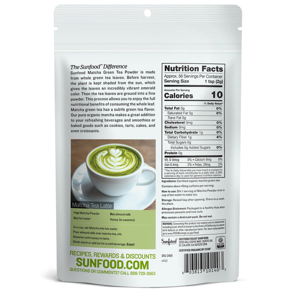 Sunfood Superfoods Matcha Powder Green Tea - 2