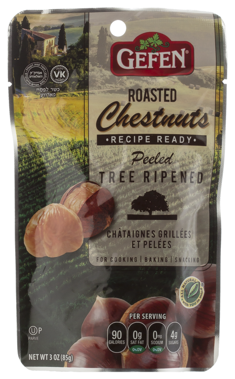Gefen 3 Oz Roasted Peeled Chestnuts [Case of 24]