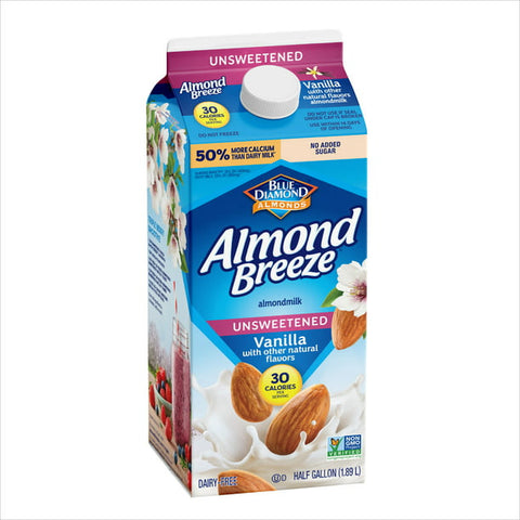 Almond Breeze Almond Milk, Vanilla, Unsweetened (6 Pack)