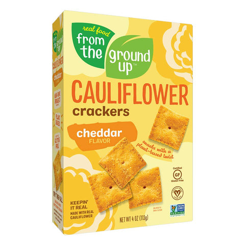 From The Ground Up Cauliflower Crackers, Cheddar Flavor