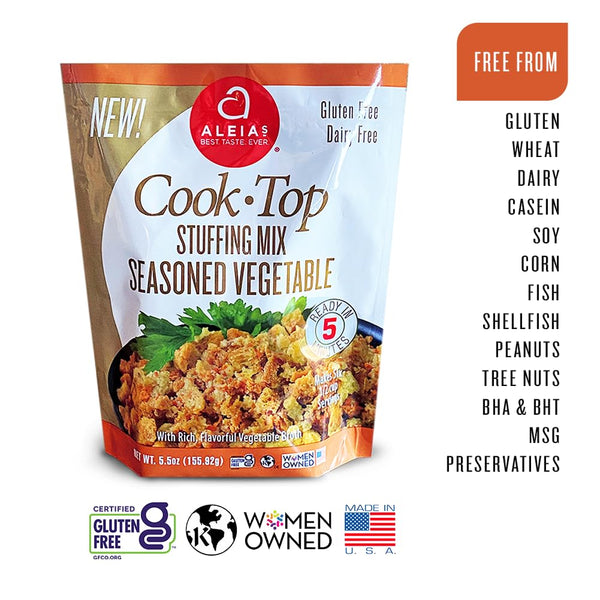 Aleia's Cook Top Stuffing Mix- Seasoned Vegetable - 6