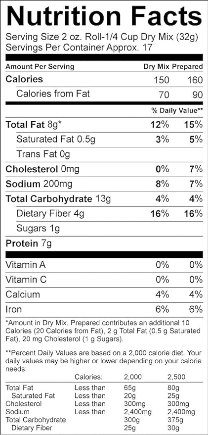 Rorie's Full 'N Free Low Carb Oat Dough Mix - 4