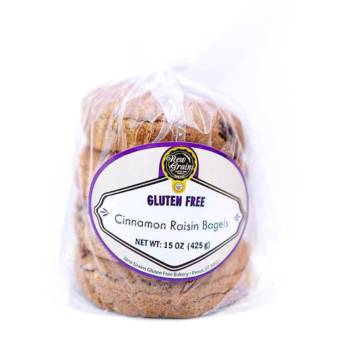 New Grains Cinnamon Raisin Bagels [3 Pack]