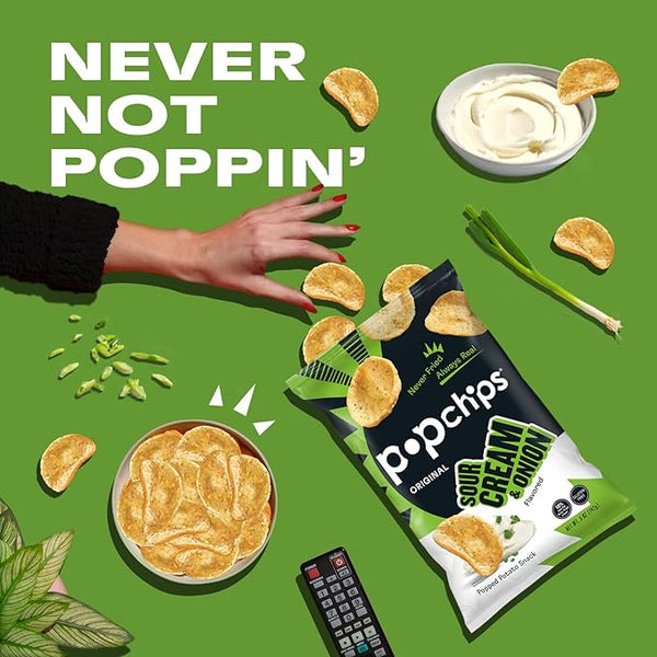 Popchips Sour Cream & Onion, 0.80 Oz Bag (Case of 24) - 4