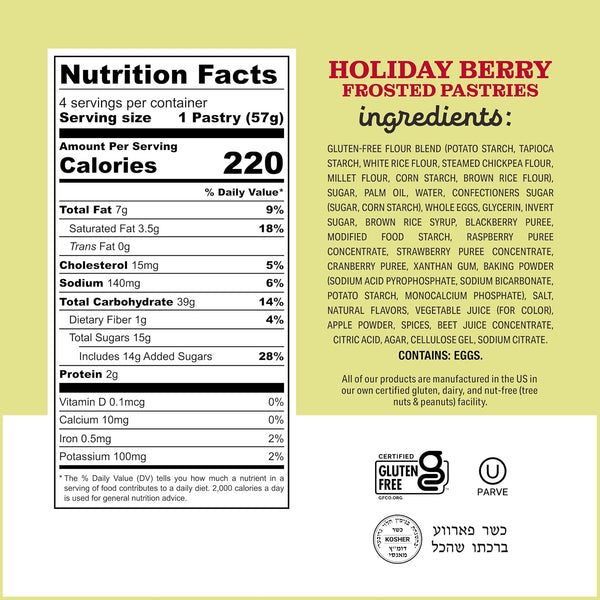 Katz Toaster Pastries - Holiday Berry - 2