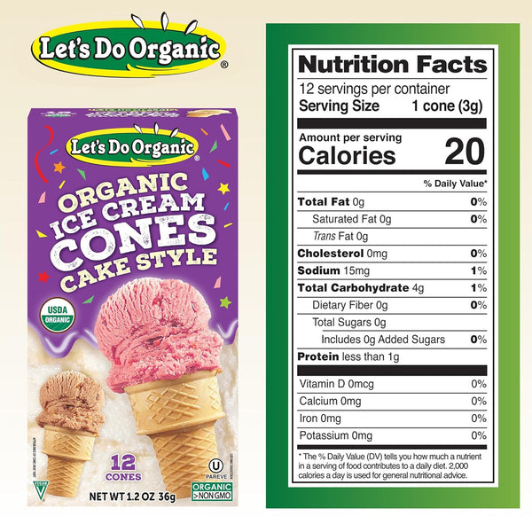 Let's Do Organic Ice Cream Cones - 2