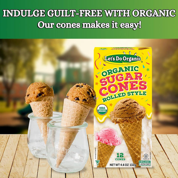 Let's Do Organic Sugar Ice Cream Cones - 3