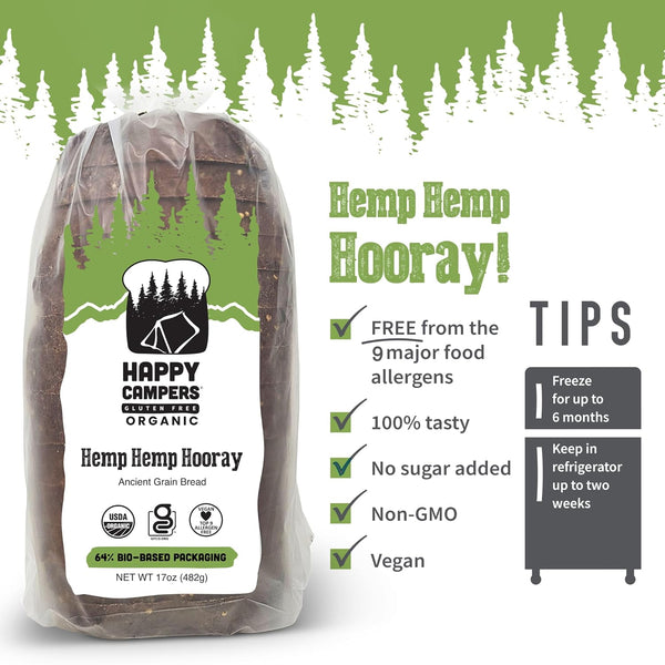 Happy Campers Gluten Free Hemp Hemp Hooray Bread - 3