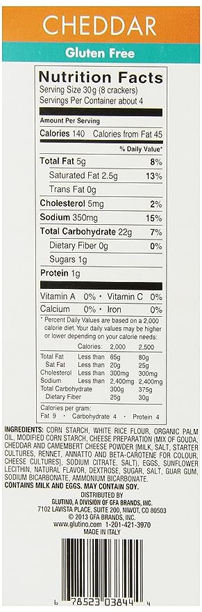 Glutino Cheddar Crackers - 2