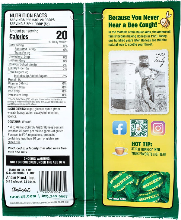 Honees Menthol Eucalyptus Drops - 2