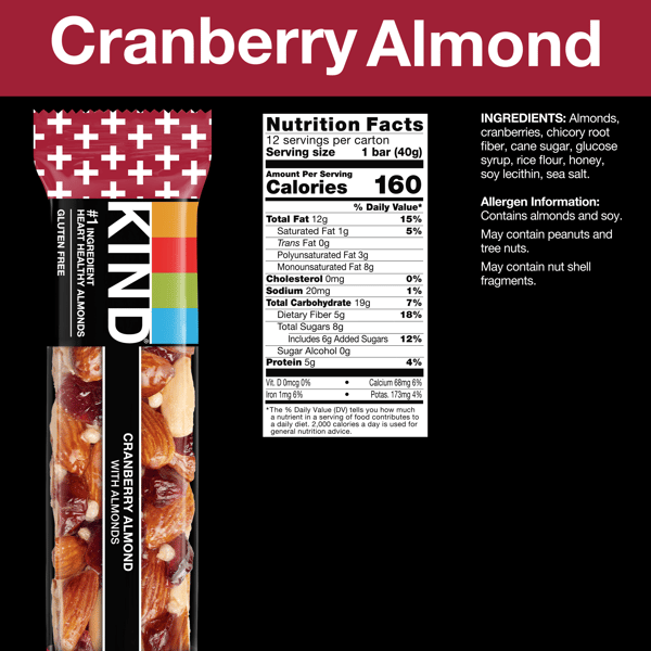 KIND Bars, Cranberry Almond - 4