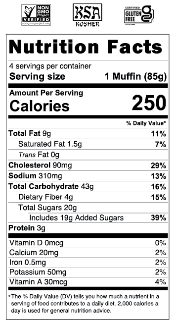 O'Doughs Muffins, Wild Blueberry - 3