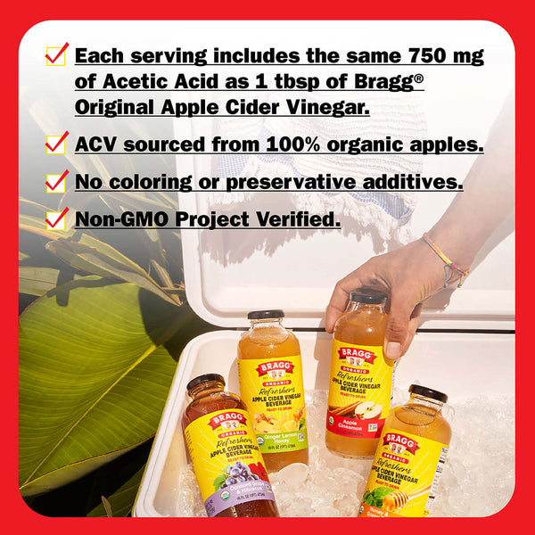 Bragg's Organic Apple Cider Vinegar Refresher, Apple Cinnamon - 5